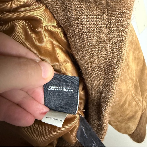 Croft and Barrow Leather Bomber Full Zip Brown Jacket Men's Large - Picture 9 of 11